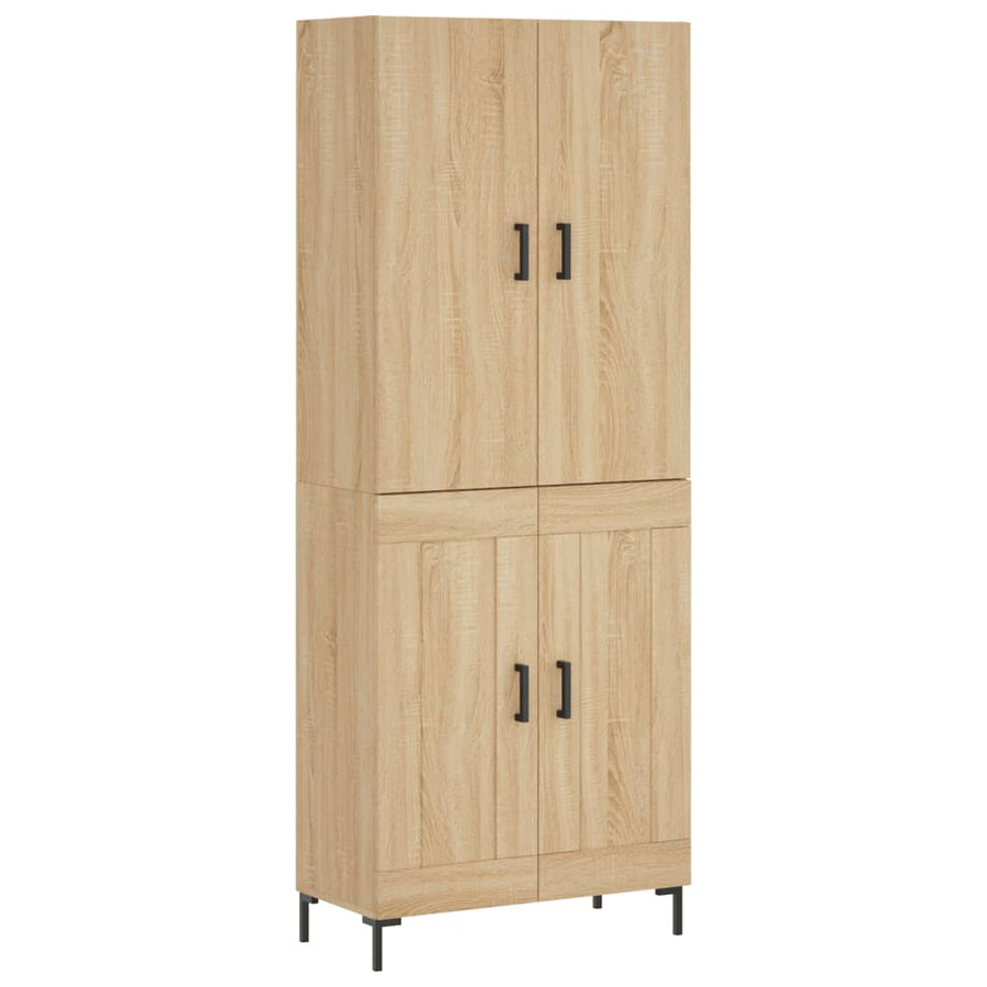 Hoge Kast 69,5X34X180 Cm Bewerkt Hout Kleurig Sonoma eiken