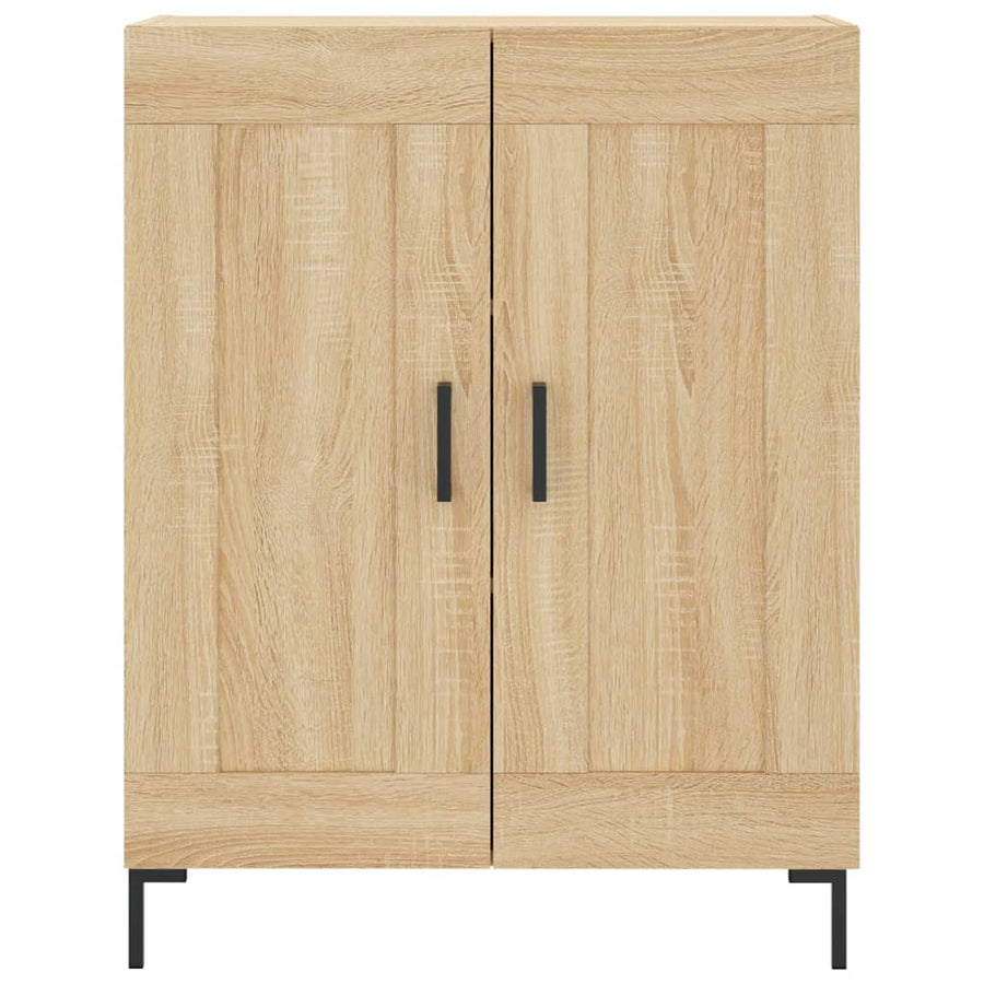 Hoge Kast 69,5X34X180 Cm Bewerkt Hout Kleurig Sonoma eiken