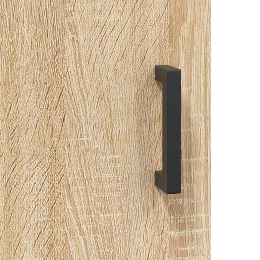 Hoge Kast 69,5X34X180 Cm Bewerkt Hout Kleurig Sonoma eiken