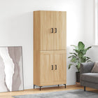 Hoge kast 69,5x34x180 cm bewerkt hout sonoma eiken