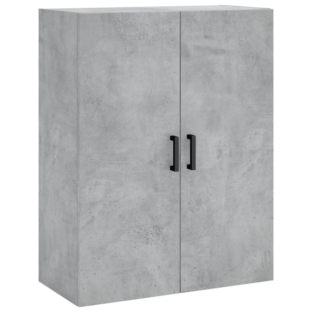 Hoge Kast 69,5X34X180 Cm Bewerkt Hout Betongrijs