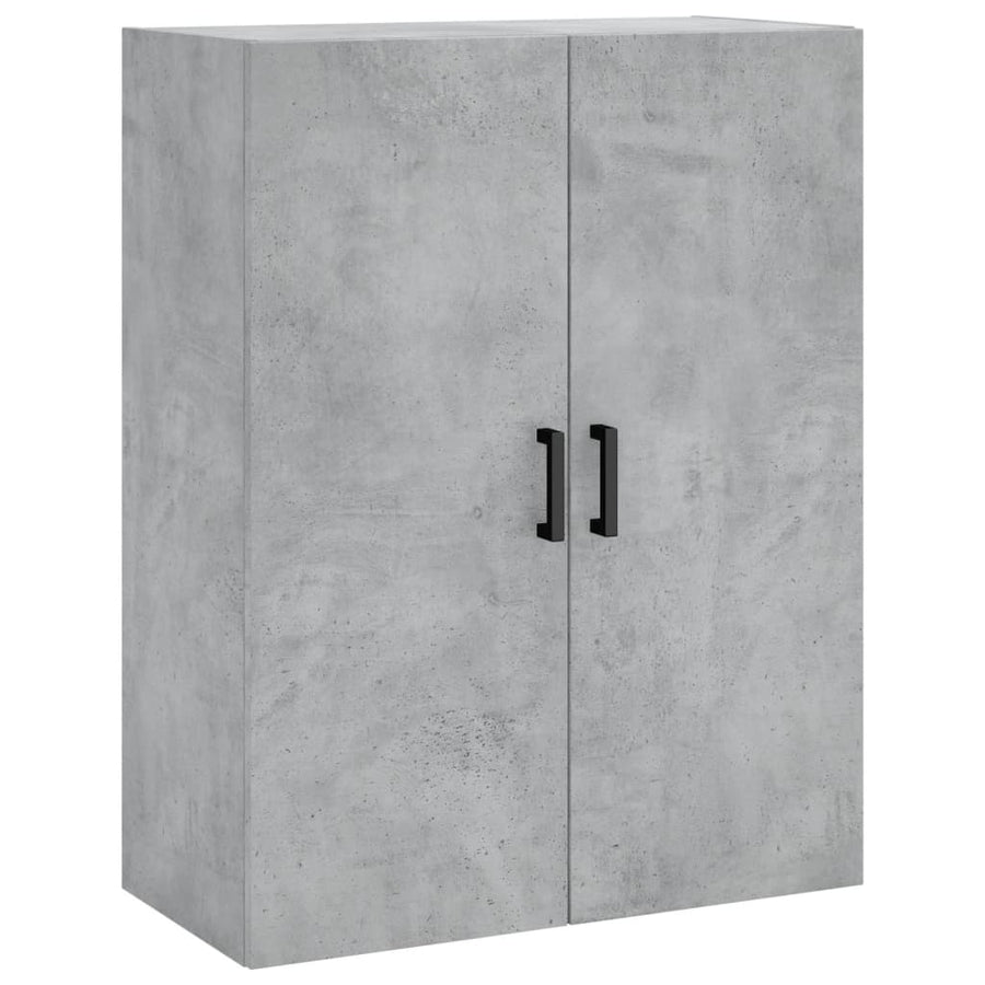Hoge Kast 69,5X34X180 Cm Bewerkt Hout Betongrijs
