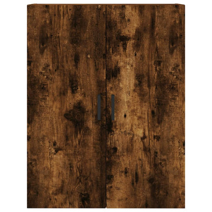 Hoge Kast 69,5X34X180 Cm Bewerkt Hout Kleurig Gerookt eiken