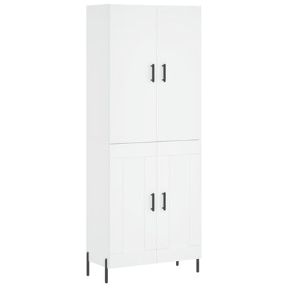 Hoge Kast 69,5X34X180 Cm Bewerkt Hout Wit