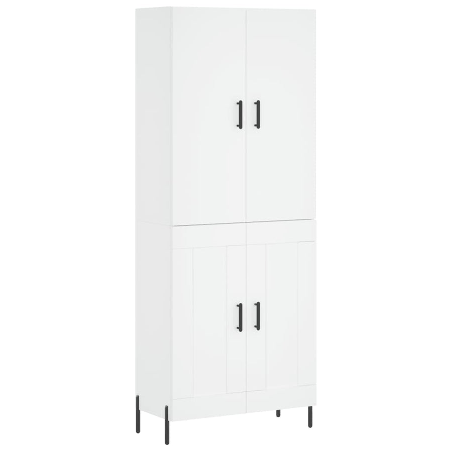 Hoge Kast 69,5X34X180 Cm Bewerkt Hout Wit