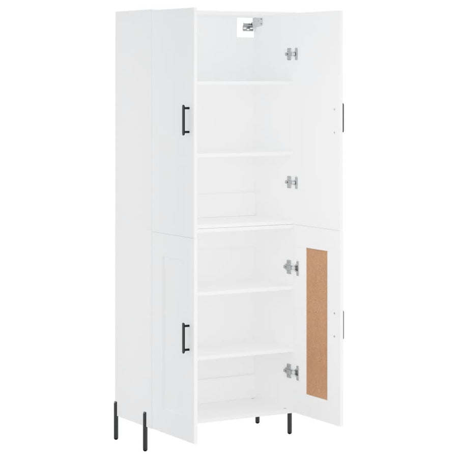 Hoge Kast 69,5X34X180 Cm Bewerkt Hout Wit