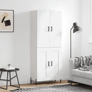 Hoge kast 69,5x34x180 cm bewerkt hout wit
