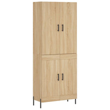 Hoge Kast 69,5X34X180 Cm Bewerkt Hout Kleurig Sonoma eiken