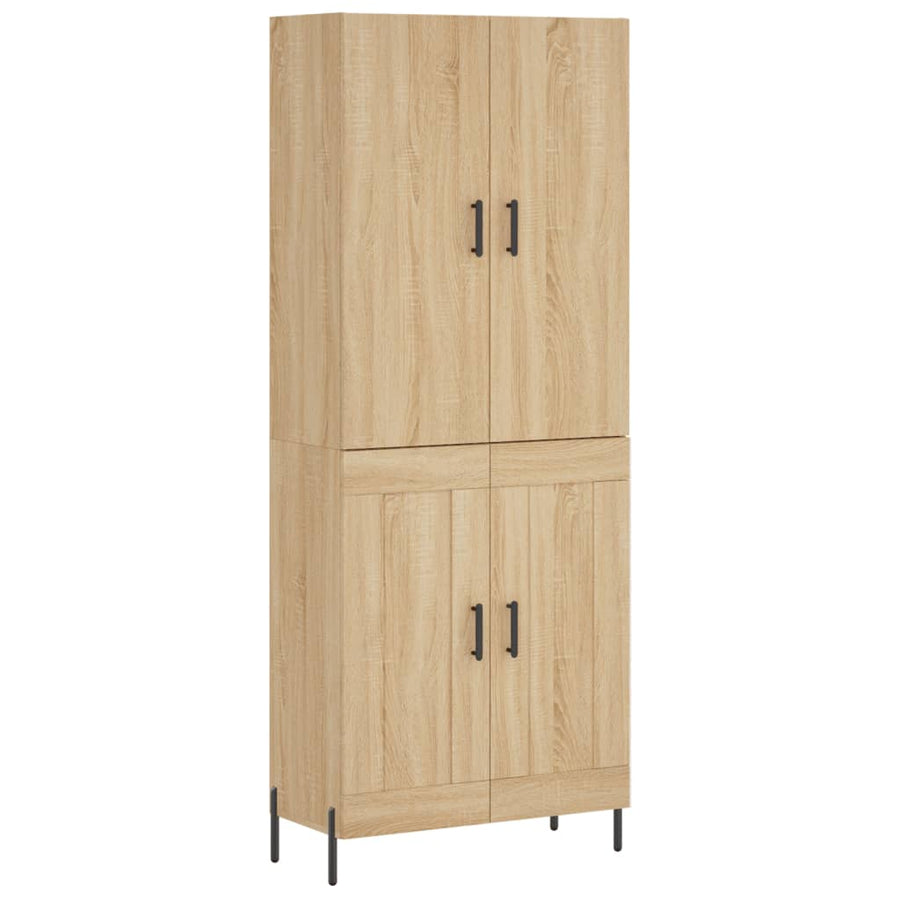 Hoge Kast 69,5X34X180 Cm Bewerkt Hout Kleurig Sonoma eiken