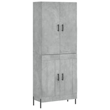 Hoge Kast 69,5X34X180 Cm Bewerkt Hout Betongrijs