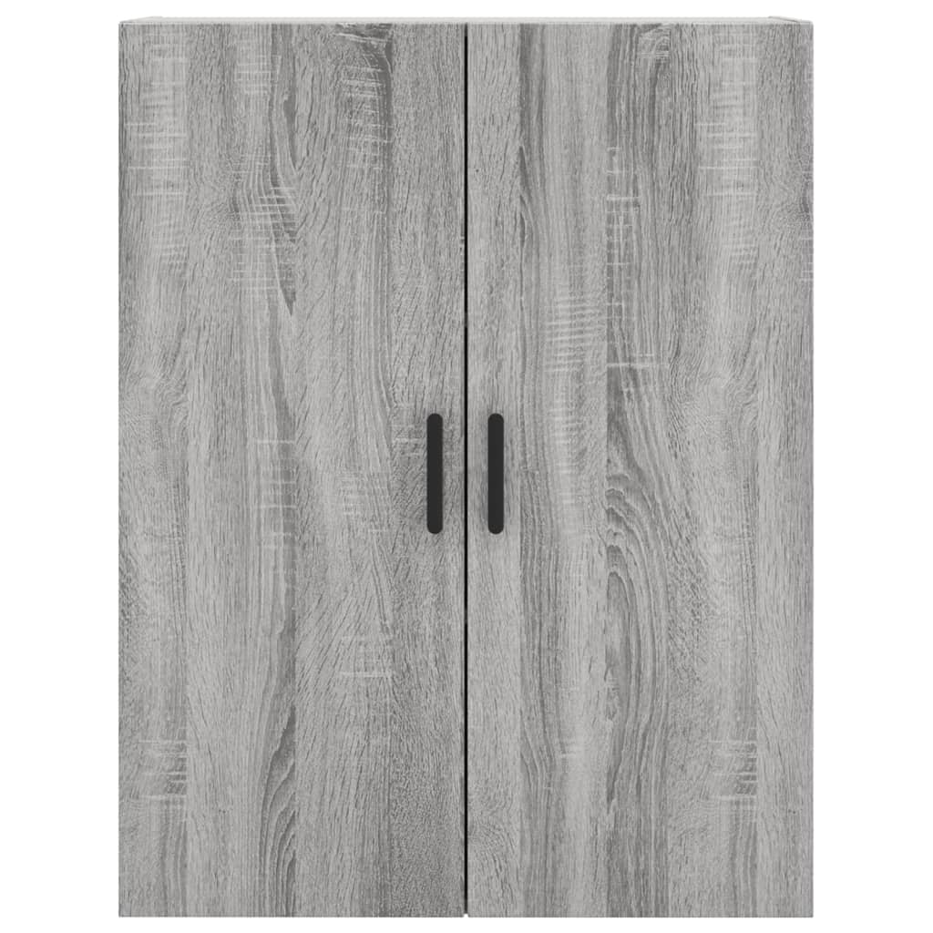 Hoge Kast 69,5X34X180 Cm Bewerkt Hout Eikenkleurig Grijs sonoma