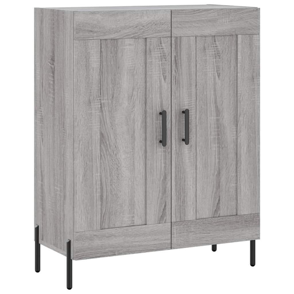 Hoge Kast 69,5X34X180 Cm Bewerkt Hout Eikenkleurig Grijs sonoma
