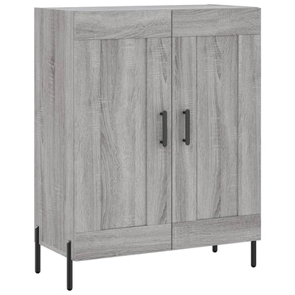 Hoge Kast 69,5X34X180 Cm Bewerkt Hout Eikenkleurig Grijs sonoma