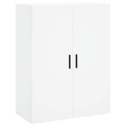 Hoge kast 69,5x34x180 cm bewerkt hout wit