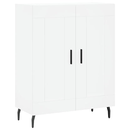 Hoge kast 69,5x34x180 cm bewerkt hout wit