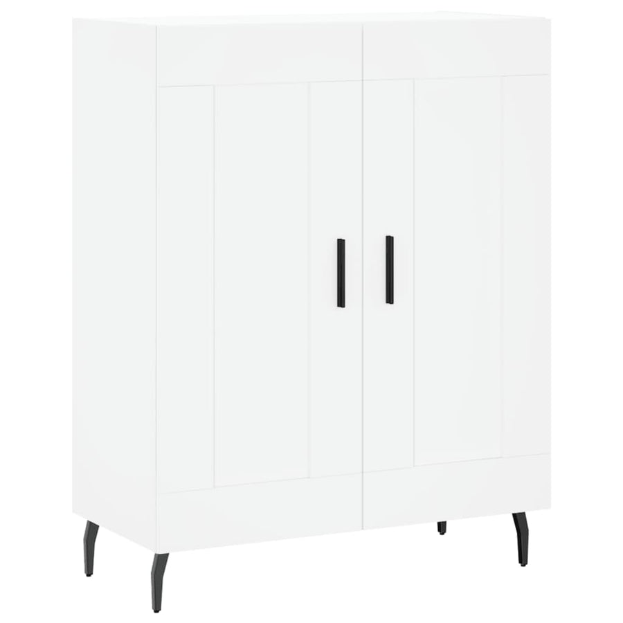 Hoge kast 69,5x34x180 cm bewerkt hout wit