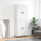 Tall cabinet 69.5x34x180 cm distressed wood white