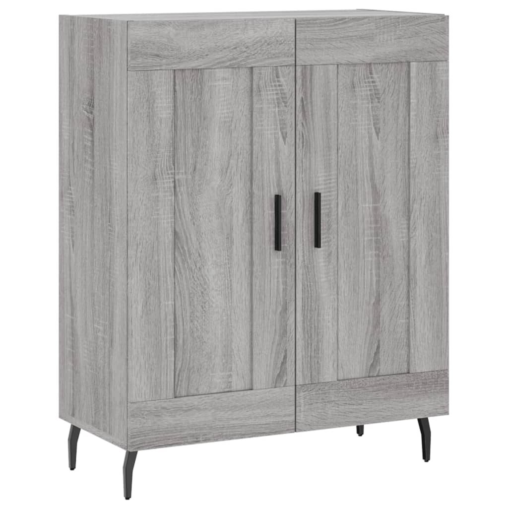 Hoge Kast 69,5X34X180 Cm Bewerkt Hout Eikenkleurig Grijs sonoma