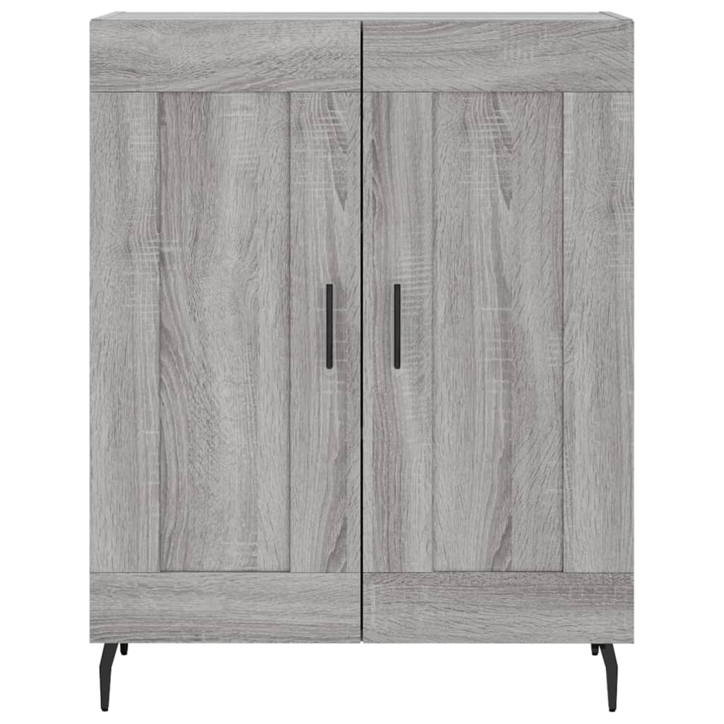 Hoge Kast 69,5X34X180 Cm Bewerkt Hout Eikenkleurig Grijs sonoma