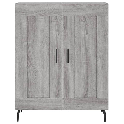 Hoge Kast 69,5X34X180 Cm Bewerkt Hout Eikenkleurig Grijs sonoma