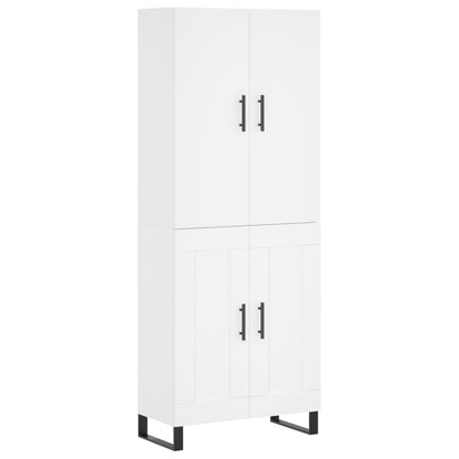 Hoge Kast 69,5X34X180 Cm Bewerkt Hout Wit