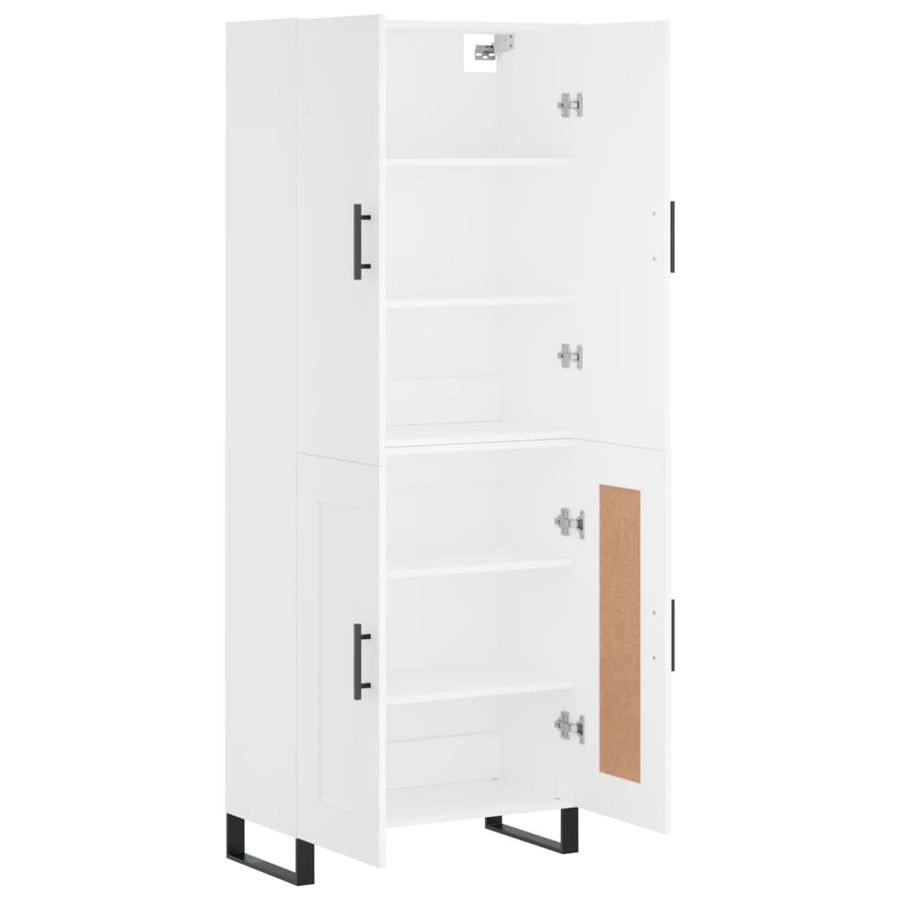 Hoge Kast 69,5X34X180 Cm Bewerkt Hout Wit