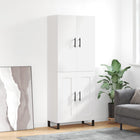 Tall cabinet 69.5x34x180 cm distressed wood white