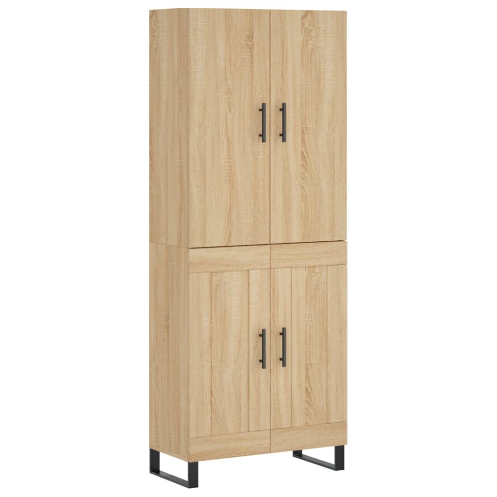 Hoge kast 69,5x34x180 cm bewerkt hout sonoma eikenkleurig