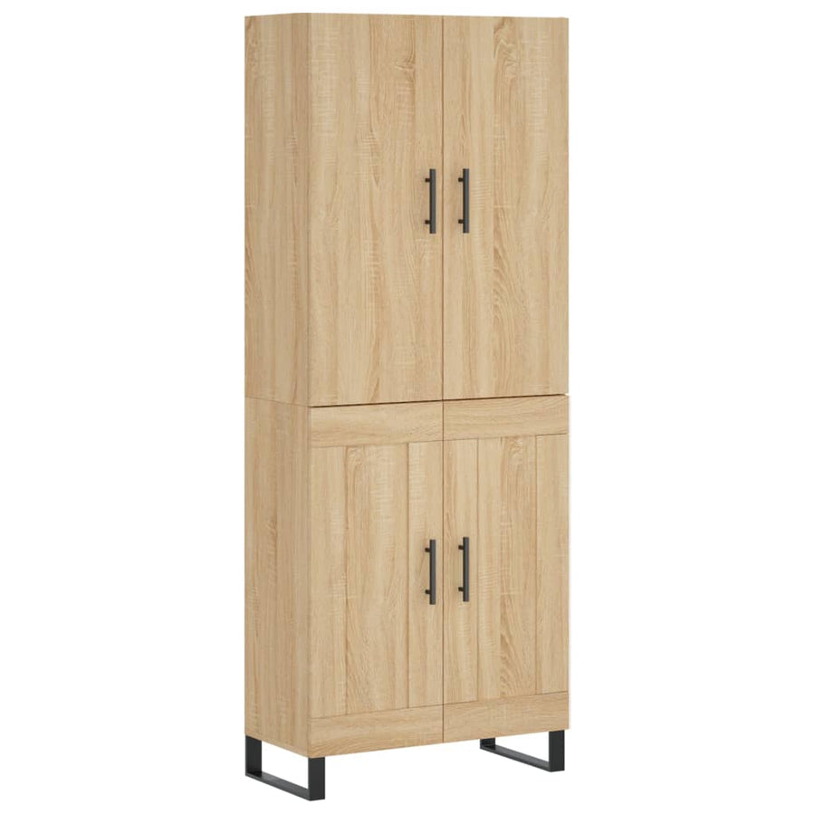 Hoge kast 69,5x34x180 cm bewerkt hout sonoma eikenkleurig