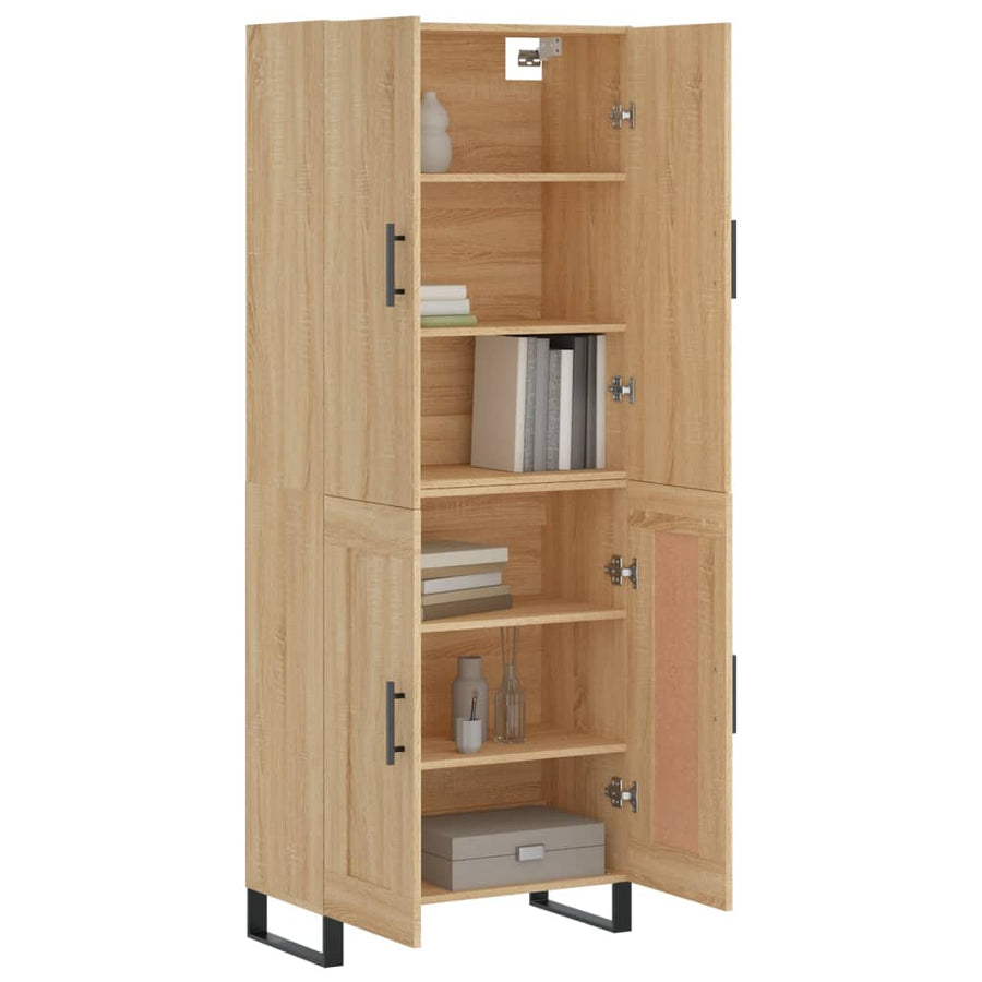 Hoge kast 69,5x34x180 cm bewerkt hout sonoma eikenkleurig