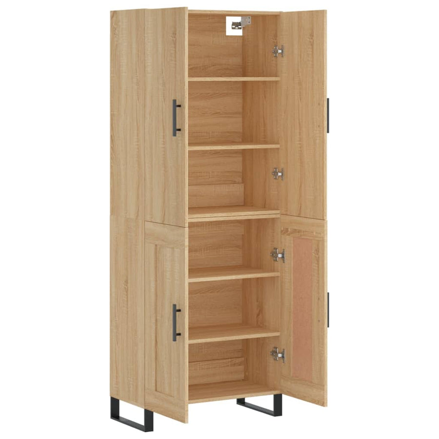 Hoge kast 69,5x34x180 cm bewerkt hout sonoma eikenkleurig