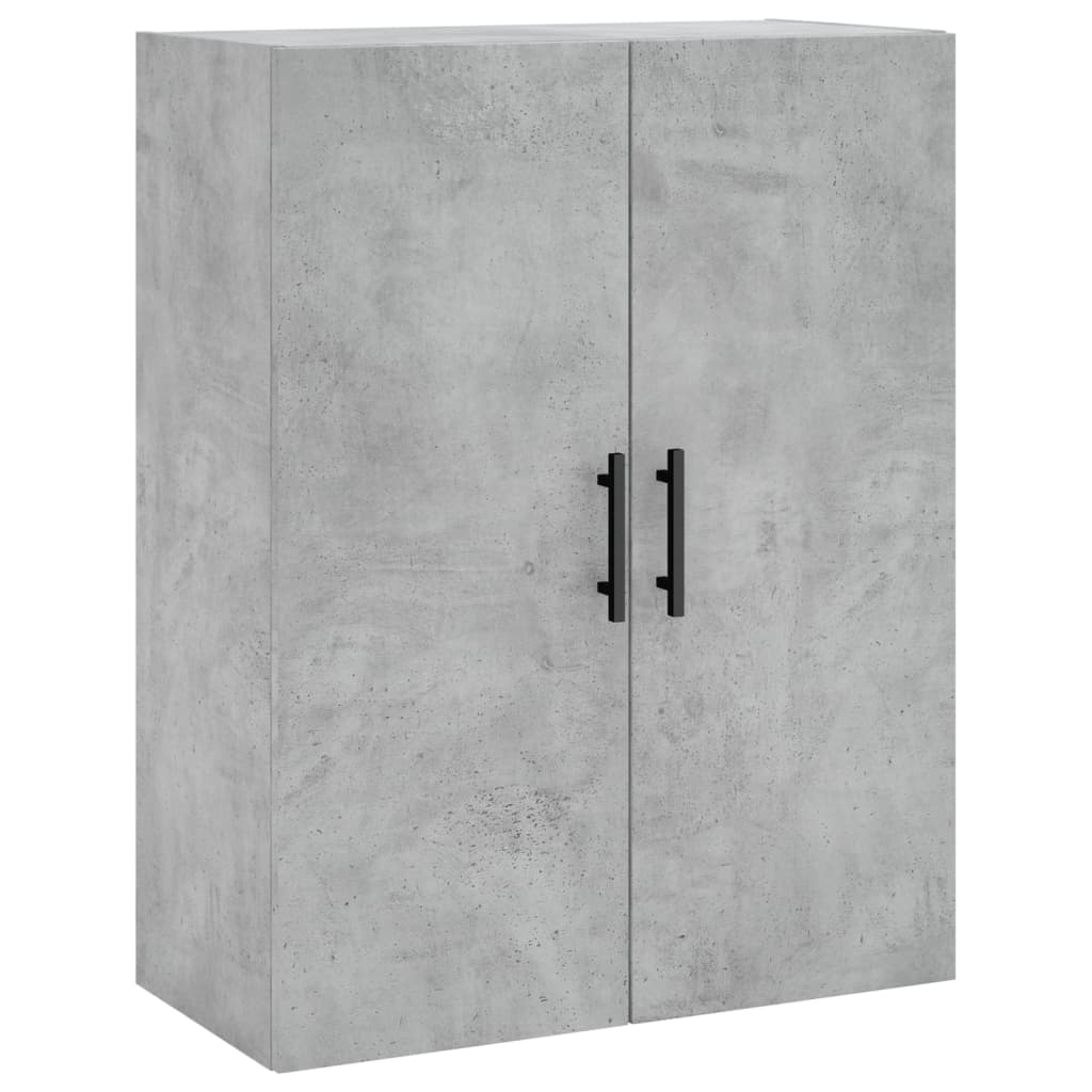 Hoge Kast 69,5X34X180 Cm Bewerkt Hout Betongrijs
