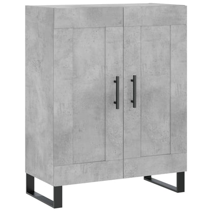 Hoge Kast 69,5X34X180 Cm Bewerkt Hout Betongrijs