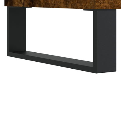 Hoge Kast 69,5X34X180 Cm Bewerkt Hout Kleurig Gerookt eiken