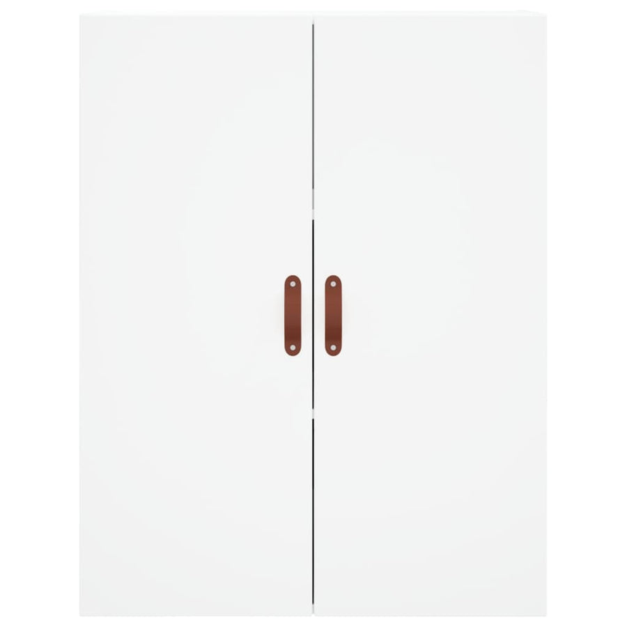 Hoge kast 69,5x34x180 cm bewerkt hout wit