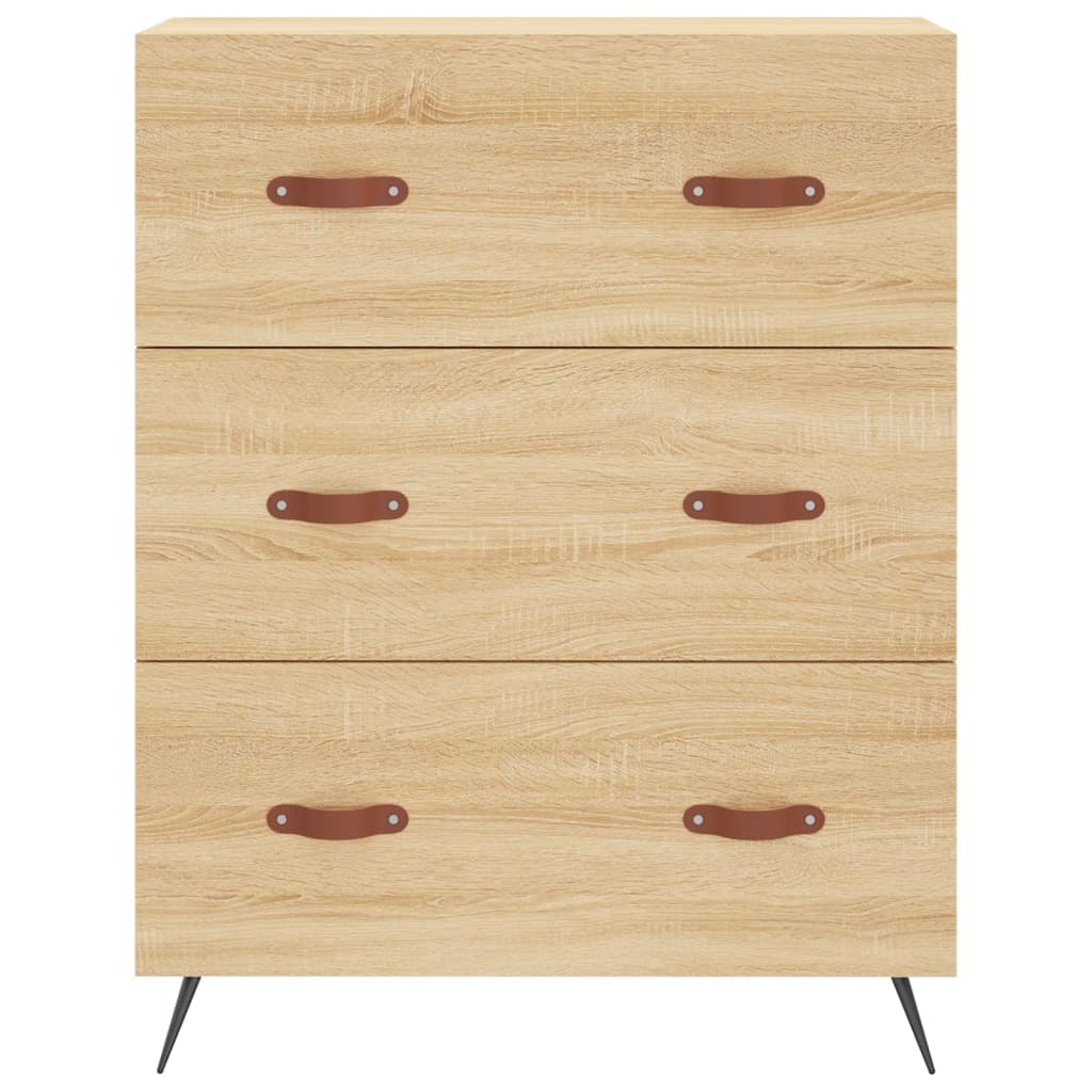 Hoge kast 69,5x34x180 cm bewerkt hout sonoma eikenkleurig