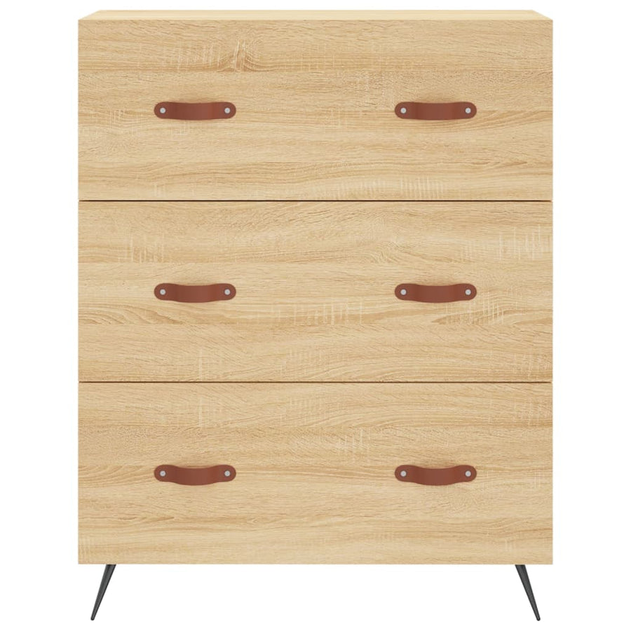 Hoge kast 69,5x34x180 cm bewerkt hout sonoma eikenkleurig