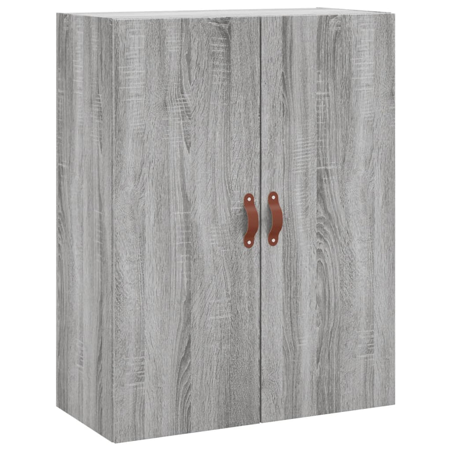 Hoge kast 69,5x34x180 cm bewerkt hout grijs sonoma eikenkleurig