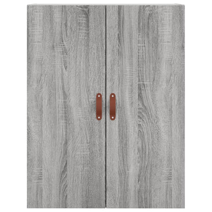 Hoge kast 69,5x34x180 cm bewerkt hout grijs sonoma eikenkleurig
