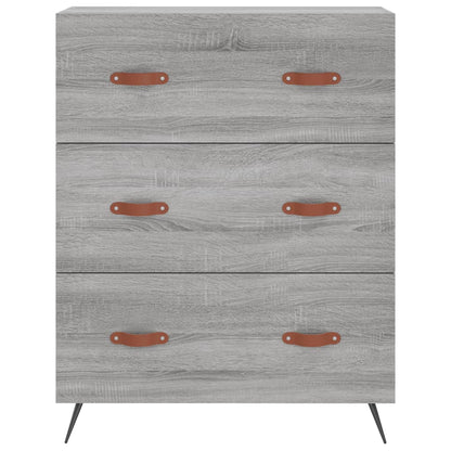 Hoge kast 69,5x34x180 cm bewerkt hout grijs sonoma eikenkleurig