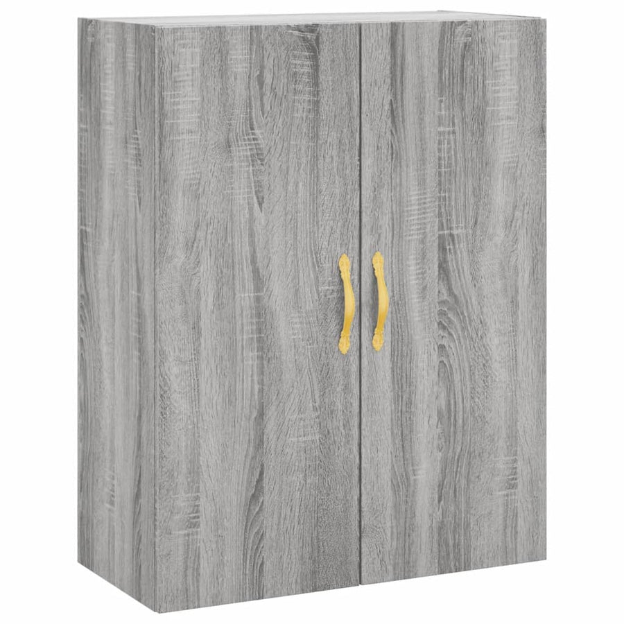 Hoge Kast 69,5X34X180 Cm Bewerkt Hout Grijs Sonoma Eikenkleurig