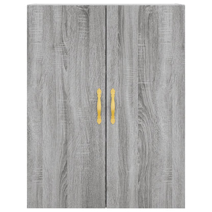 Hoge Kast 69,5X34X180 Cm Bewerkt Hout Grijs Sonoma Eikenkleurig