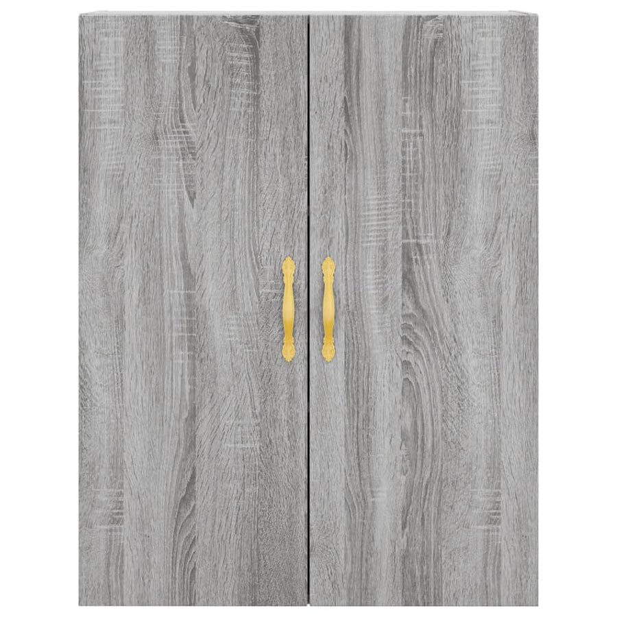 Hoge Kast 69,5X34X180 Cm Bewerkt Hout Grijs Sonoma Eikenkleurig