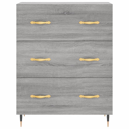 Hoge Kast 69,5X34X180 Cm Bewerkt Hout Grijs Sonoma Eikenkleurig