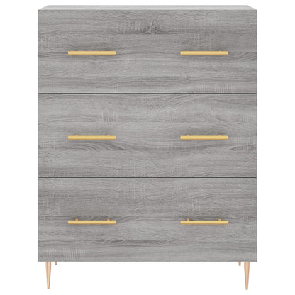 Hoge Kast 69,5X34X180 Cm Bewerkt Hout Grijs Sonoma Eikenkleurig