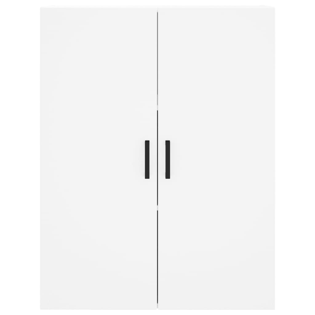 Hoge kast 69,5x34x180 cm bewerkt hout wit