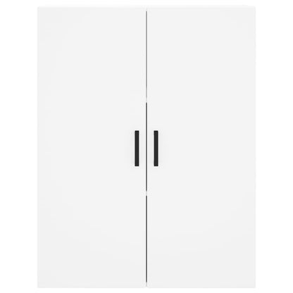 Hoge kast 69,5x34x180 cm bewerkt hout wit