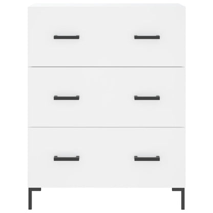 Hoge kast 69,5x34x180 cm bewerkt hout wit