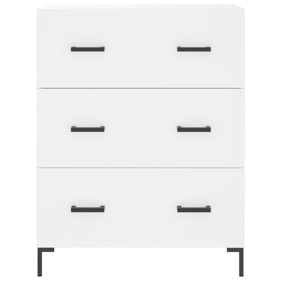 Hoge kast 69,5x34x180 cm bewerkt hout wit