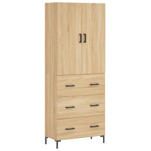 Hoge Kast 69,5X34X180 Cm Bewerkt Hout Kleurig Sonoma eiken